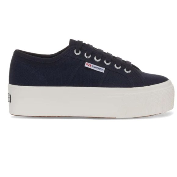 Superga 2790 Platform Sneakers Navy US-7 - Picture 1 of 8